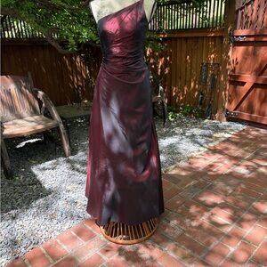 Laundry By Shelli Segal One-Shoulder Wine Dress